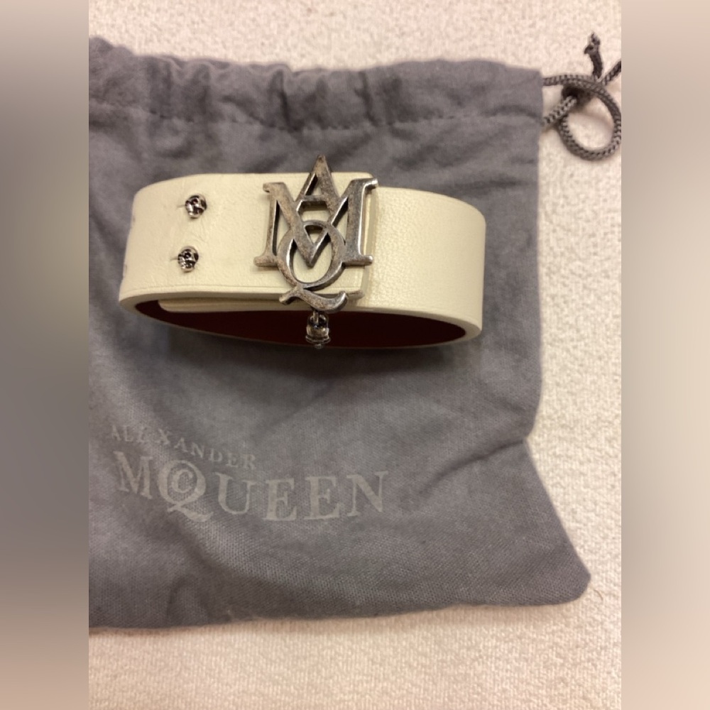 Alexander McQueen Logo White Bracelet